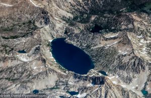 Sawtooth Lake Aerial in Sawtooth Mountains