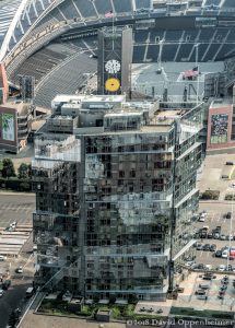 The Wave Apartments Building in Seattle Aerial