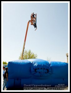 Rocketman Jet Pack flight by Howard Kinnie Gibson at Actionfest Film Festival Stunt Show at Carolina Cinemas