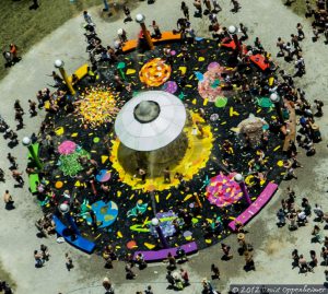 Bonnaroo Mushroom Fountain Aerial View