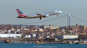 American Airlines Embraer 175 N128HQ Jet Takeoff at LaGuardia Airport