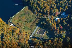 Bee Tree Reservoir in Swannanoa, North Carolina Aerial View