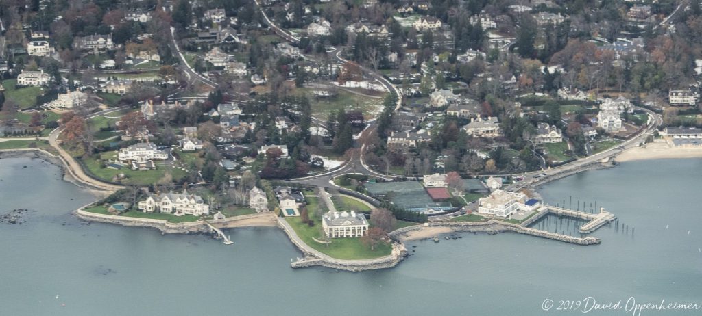 Belle Haven in Greenwich Connecticut Aerial