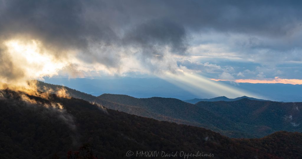 Blue Ridge Parkway Late Day Sunbeams