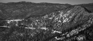 Waterrock Knob on Blue Ridge Parkway Aerial Photo