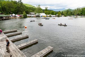 Canoes on Lake at LEAF Festival in Black Mountain