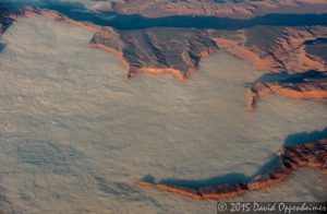 Canyons with Cloud Inversion Aerial Photo