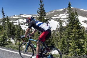 Cycling in Rocky Mountain National Park in Colorado