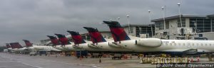 Delta Air Lines Jet at Detroit Metro Airport