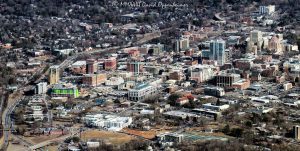 Downtown Asheville, North Carolina Skyline Aerial View