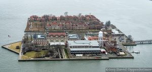 Ellis Island Building Aerial Photo