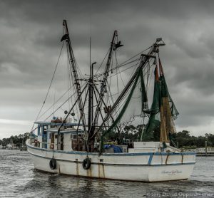 Fishing Boat in Georgetown Harbor Along Winyah Bay