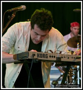 Judah Dadone with Freelance Whales at Bonnaroo Music Festival