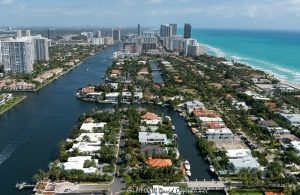 Golden Beach and Hallandale Beach Florida Aerial View