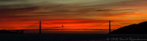 Golden Gate Bridge Silhouette at Sunset