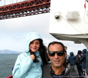 Happy Family at Golden Gate Bridge in San Francisco, California