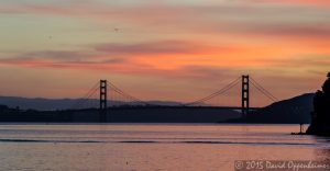 Golden Gate Bridge Silhouette at Sunset