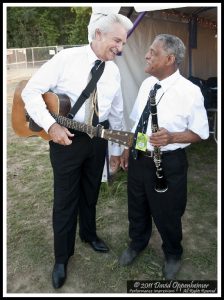 The Del McCoury Band and the Preservation Hall Jazz Band Backstage at Bonnaroo