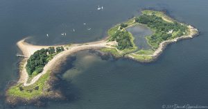 Great Captain Island in Greenwich Connecticut Aerial Photo