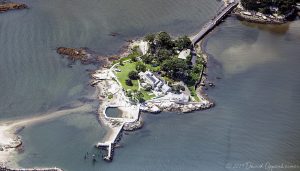 Greenway Island aka Caritas Island in Stamford Connecticut Luxury Real Estate Aerial