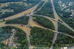 Interstate 26 and Interstate 40 Interchange in Asheville, North Carolina Aerial Photo