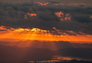 Sunrise over Lake Mead along the Nevada—Arizona Border Aerial View