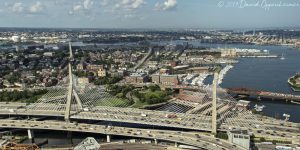 Leonard P. Zakim Bunker Hill Memorial Bridge Aerial