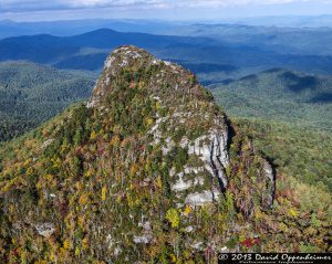 Linville Gorge Wilderness  - Little Tablerock Mountain with Autumn Colors