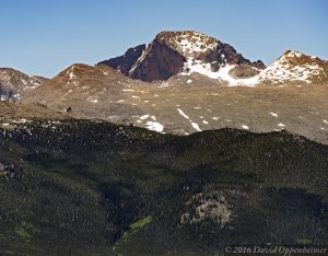 Longs Peak Mountain in Rocky Mountain National Park in Colorado