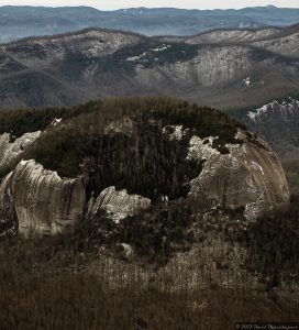 Looking Glass Rock by Blue Ridge Parkway - Aerial Photo