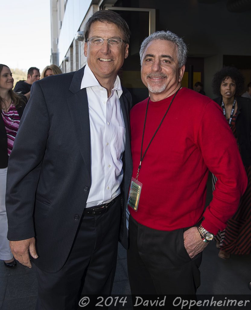 Governor Pat McCrory and Moog Music CEO Mike Adams at Moogfest