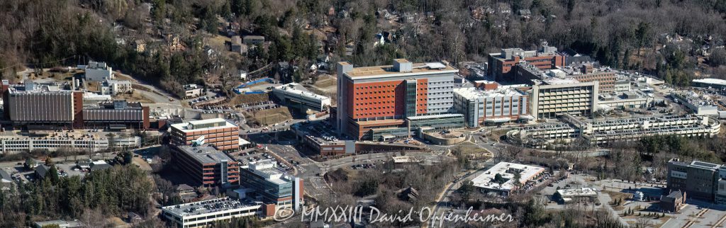 Mission Hospital Campus run by HCA Healthcare Aerial View