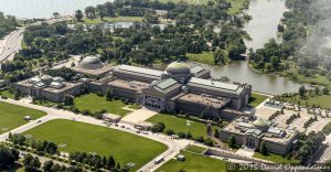 Museum of Science and Industry in Chicago Aerial Photo