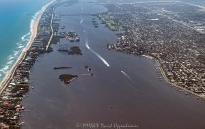 Palm Beach and West Palm Beach, Florida Aerial View