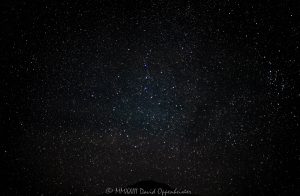 Stars during the Perseid Meteor Shower in the Milky Way over Craggy Pinnacle on the Blue Ridge Parkway