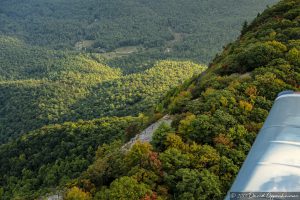 Flying Over Whiteside Mountain Between Cashiers and Highlands North Carolina