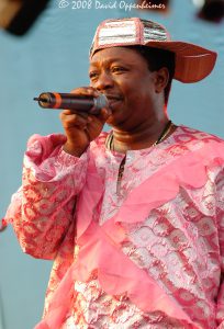 Reuben Koroma with the Sierra Leone's Refugee All Stars