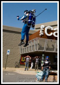 Rocketman Dan Schlund with Rocket Belt Jet Pack at ActionFest Film Festival Stunt Show