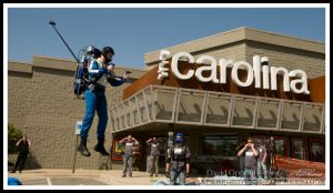 Rocketman Dan Schlund with Rocket Belt Jet Pack at ActionFest Film Festival Stunt Show