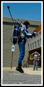 Rocketman Dan Schlund with Rocket Belt Jet Pack at ActionFest Film Festival Stunt Show