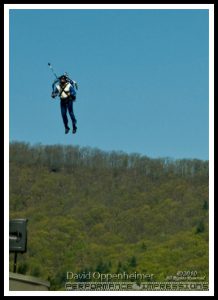 Rocketman Jet Pack flight by Howard Kinnie Gibson at Actionfest Film Festival Stunt Show at Carolina Cinemas