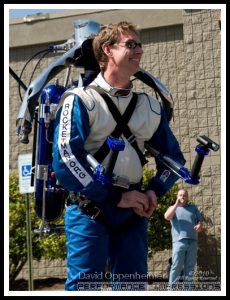 Rocketman Jet Pack flight by Howard Kinnie Gibson at Actionfest Film Festival Stunt Show at Carolina Cinemas