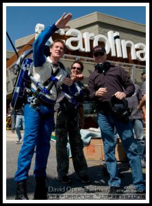 Stuntmen Rocketman Dan Schlund, Mark De Alessandro & Jeff Habberstad at ActionFest Stunt Show