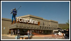 Rocketman Jet Pack flight by Howard Kinnie Gibson at Actionfest Film Festival Stunt Show at Carolina Cinemas