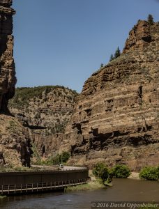 Colorado River and Interstate 70 in Glenwood Canyon Colorado