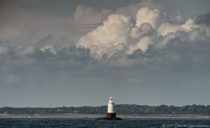 Sakonnet Light Lighthouse near Sakonnet Point in Little Compton Rhode Island