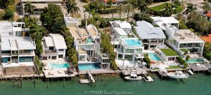 San Marco Island in Miami Beach Aerial View