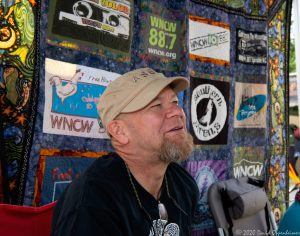 Scotty Robertson at the WNCW Booth at LEAF Festival