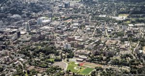 Strawberry Hill in Stamford, Connecticut Skyline Aerial