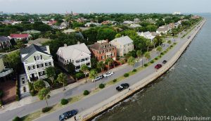 The Battery in Charletson, South Carolina Aerial Photo